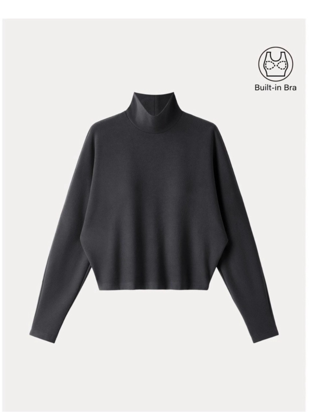OGL Move Mock Neck Batwing Sleeve Bra Top - NWOT
